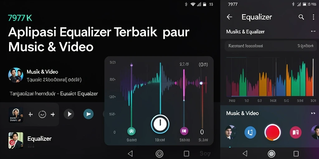Antarmuka pengguna 797K menampilkan pengaturan Equalizer yang menarik.