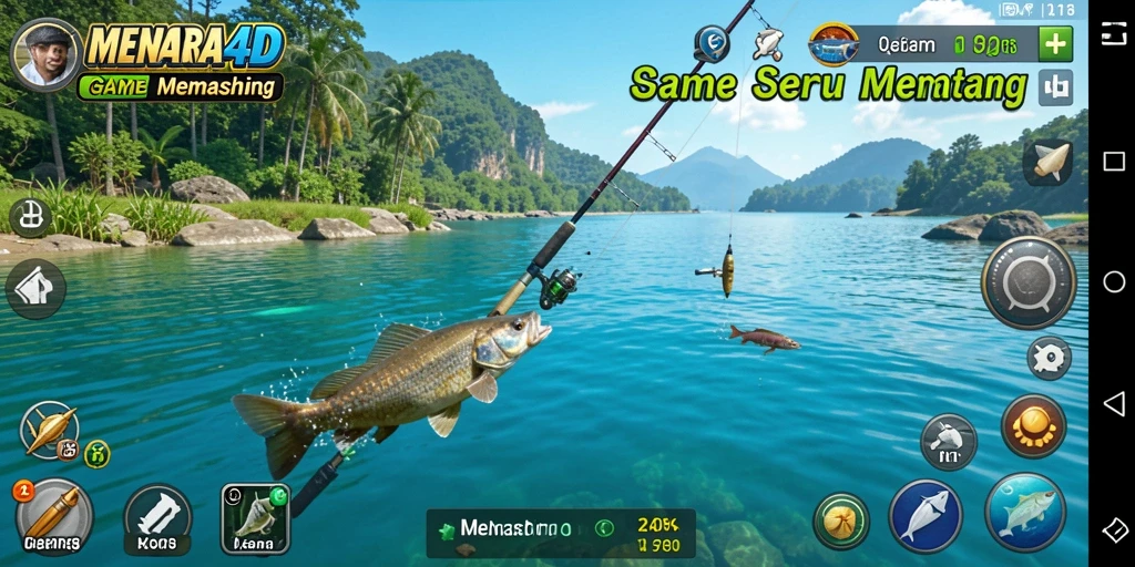 Tampilan antarmuka MENARA4D yang menawan saat memancing.