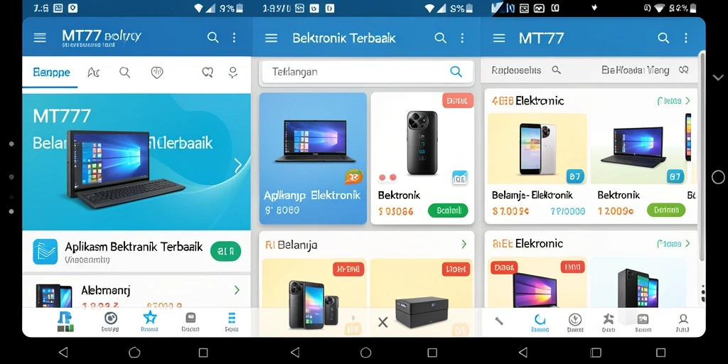 Tampilan antarmuka pengguna MT777 yang modern dan fungsional.