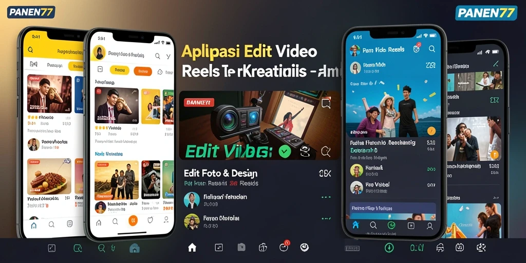 Antarmuka aplikasi PANEN77 untuk Edit Video Reels yang menarik dan user-friendly.