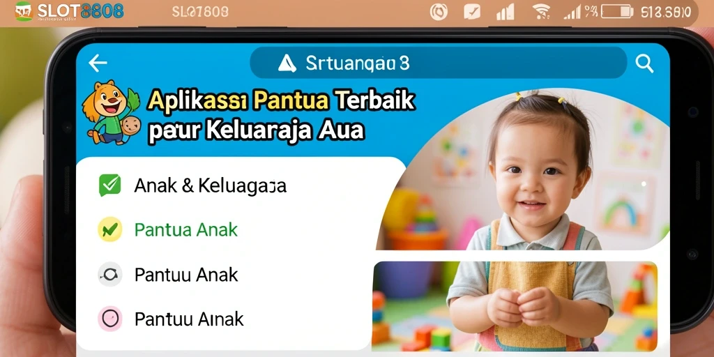 Antarmuka SLOT8808 menampilkan fungsi pemantauan anak yang intuitif.