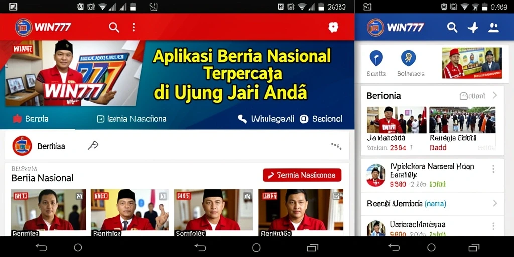 Tampilan antarmuka aplikasi WIN777 yang menarik dan informatif.